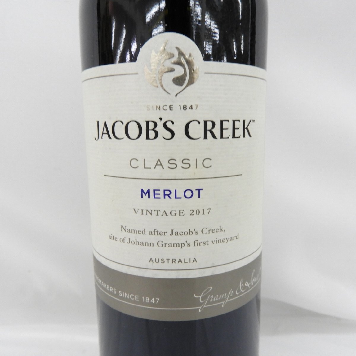 1円～【未開栓】JACOB'S CREEK ジェイコブス クリーク クラシック メルロー 2017 赤 ワイン 750ml 13.9％ 11421871 1205_画像2