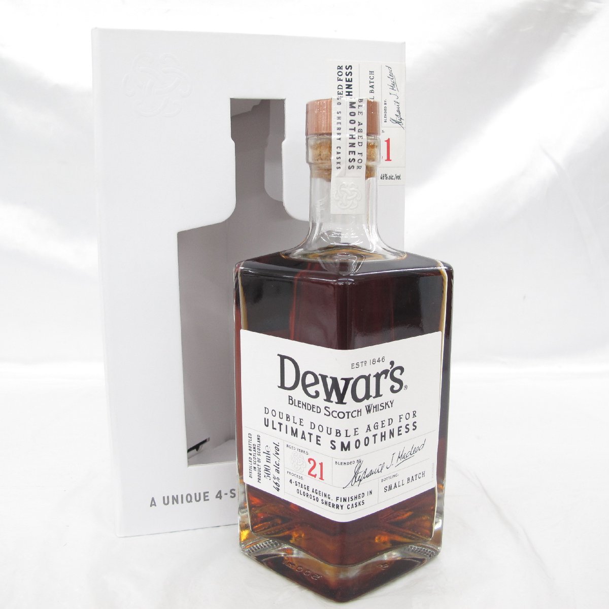 【未開栓】Dewar's デュワーズ ダブル・ダブル 21年 スモールバッチ ウイスキー 500ml 46% 箱付 11441785 1209_画像1