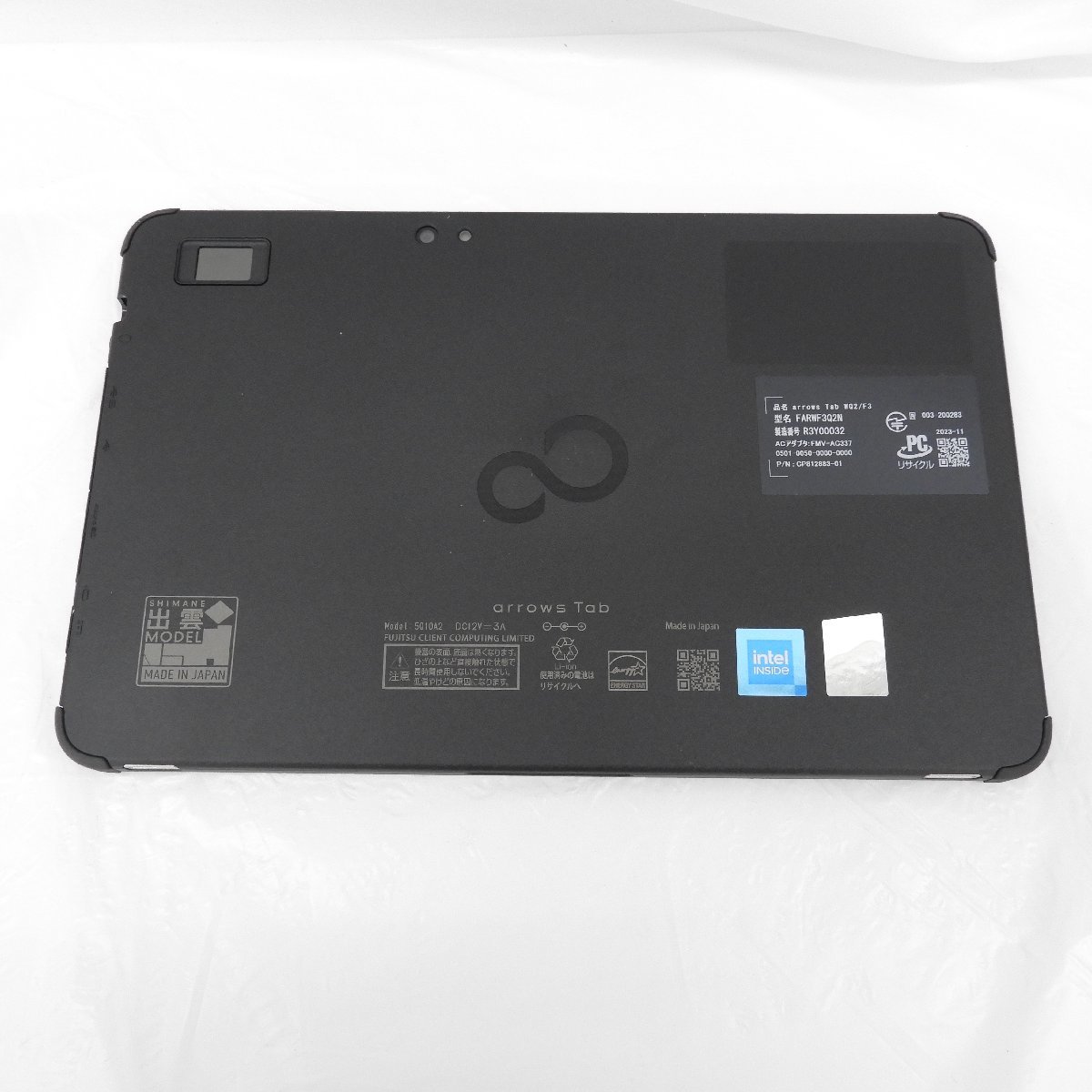 【極美品】FUJITSU タブレットPC arrows Tab WQ2/F3 10.1インチ win11Pro/8GB/SSD256GB/celeron N5100 島根出雲モデル 11443548 1210_画像3