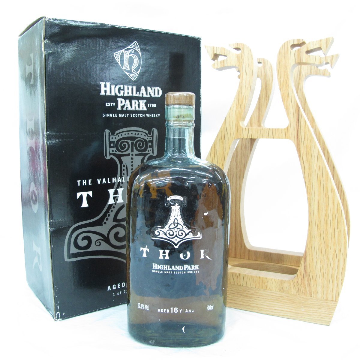 【未開栓】HIGHLAND PARK ハイランドパーク 16年 THOR ソー ウイスキー 700ml 52.1% 木箱付 11449880 1214_画像1