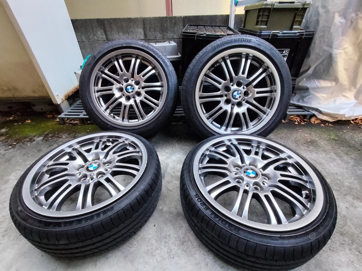 BMW　E46 8J +47 PCD120 215/35R18 235/45R18 4本セット 18インチタイヤホイール_画像1