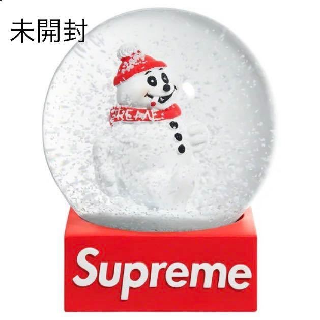 未開封 21fw Supreme Snowman Snowglobe Red タグ、ステッカー付き Supreme Online 購入 シュプリーム スノードーム スノーマン box logo_画像1
