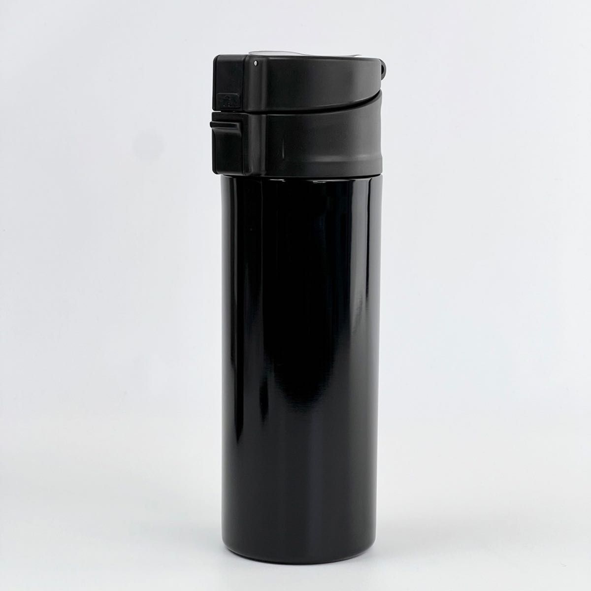 新品 真空 ワンタッチ ステンレスボトル 350ml レジャーボトル ブラック 水筒