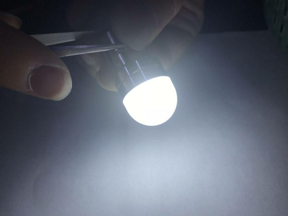 24V専用　S25 LED 360度発光 ダブル球　明るい！　ホワイト　10個セット．_画像2