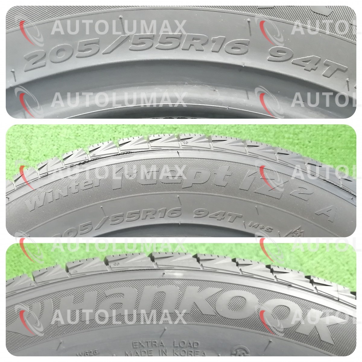 205/55R16 94T Hankook Wintericept iZ2A W626 新品スタッドレスタイヤ 4本セット 2021年製 送料無料 205/55/16 ハンコック_画像3