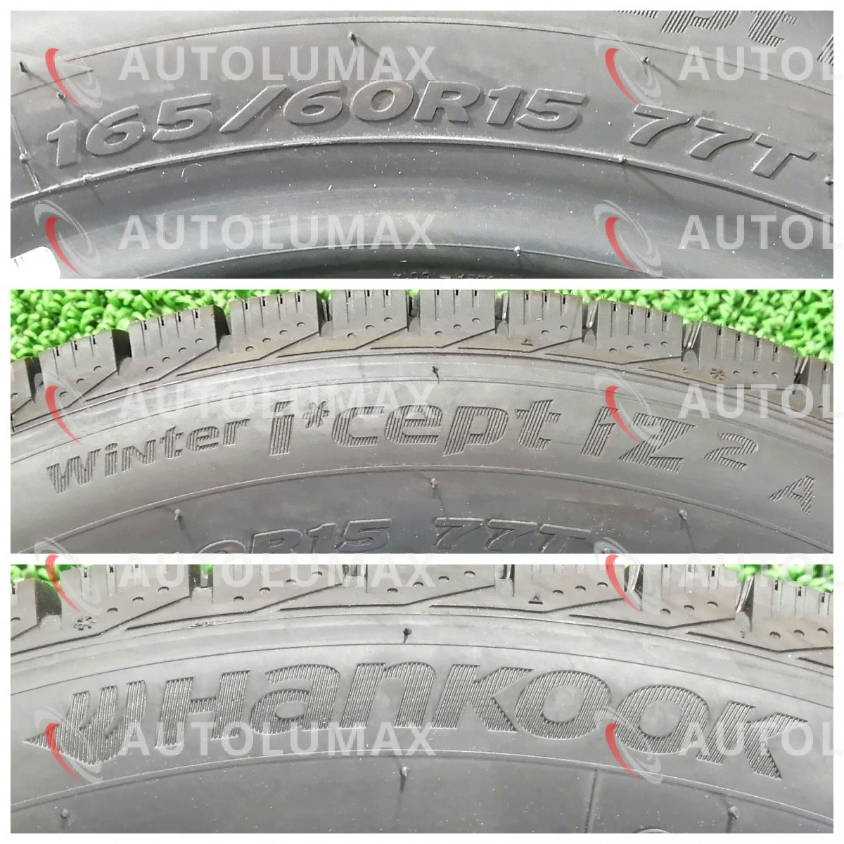 165/60R15 77T Hankook Winter icept iZ2A w626 新品 スタッドレスタイヤ 4本セット 2022年製 送料無料 165/60/15 ハンコック N2349._画像3