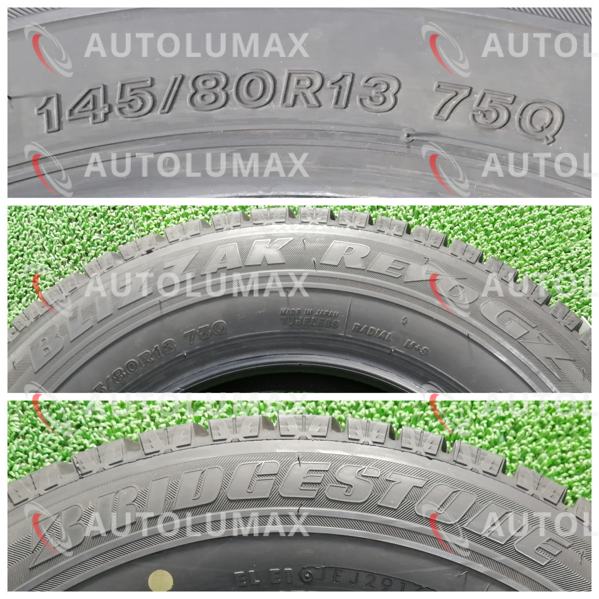 145/80R13 75Q Bridgestone BLIZZAK REVO GZ 中古 スタッドレスタイヤ 4本セット ブリヂストン 送料無料 145/80/13 U3195.O_画像6