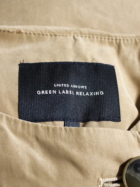 GREEN LABEL RELAXING ユナイテッドアローズ ノーカラー ダブル デザインダウンコート_画像4