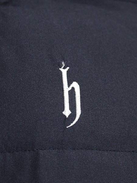 h ＤＪホンダ ロゴ刺繍 シンプル ダウンジャケット 黒 Ｌ_画像3