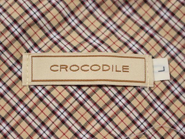 CROCODILE クロコダイル ロゴ刺繍 霜降り クルーニットセーター L_画像3
