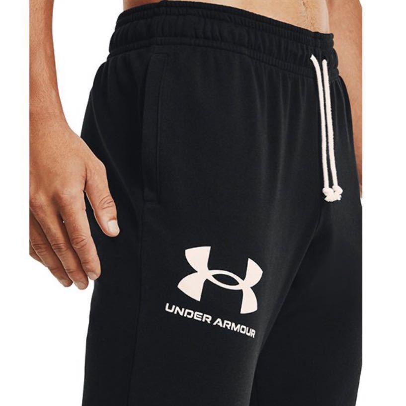 新品未使用　アンダーアーマー　ライバルテリー　メンズ　ジョガー　UNDER ARMOUR Lサイズ ロングパンツ　ジョガーパンツ　ブラック_画像4