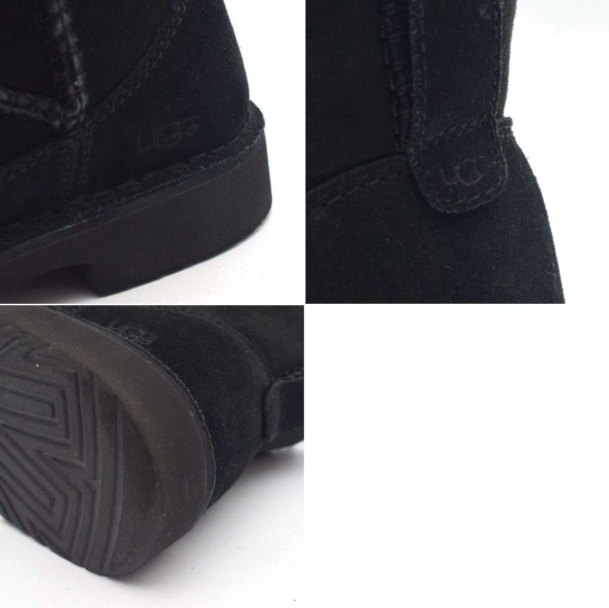 UGG アグ MELROSE メルローズ アンクル丈 ムートン ブーツ SIZE:23.5m 1103807 黒 [S207005]_画像9