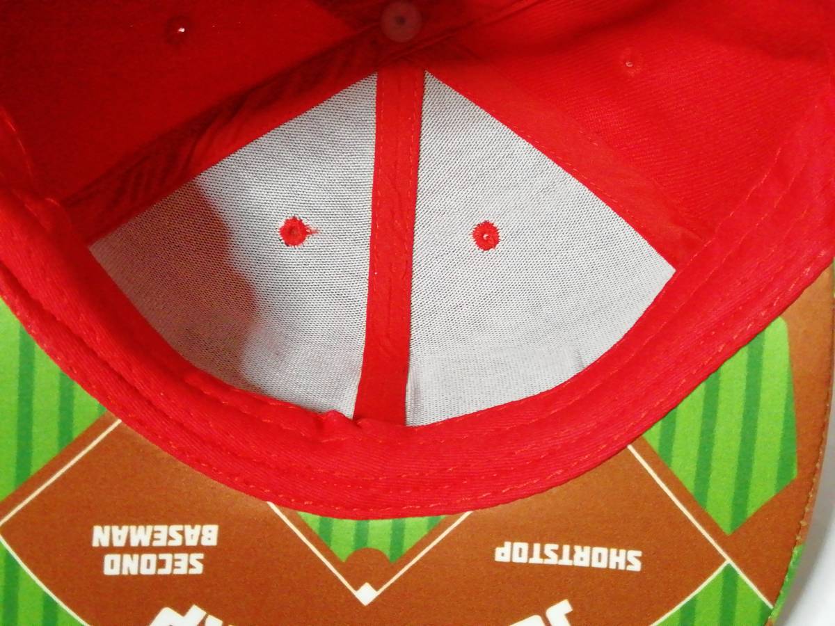 【未使用美品】カープ CARP 野球帽子 キャップ 2015 フリーサイズ 赤 男女兼用 メンズ レディース 帽子 広島 東洋カープ_画像7