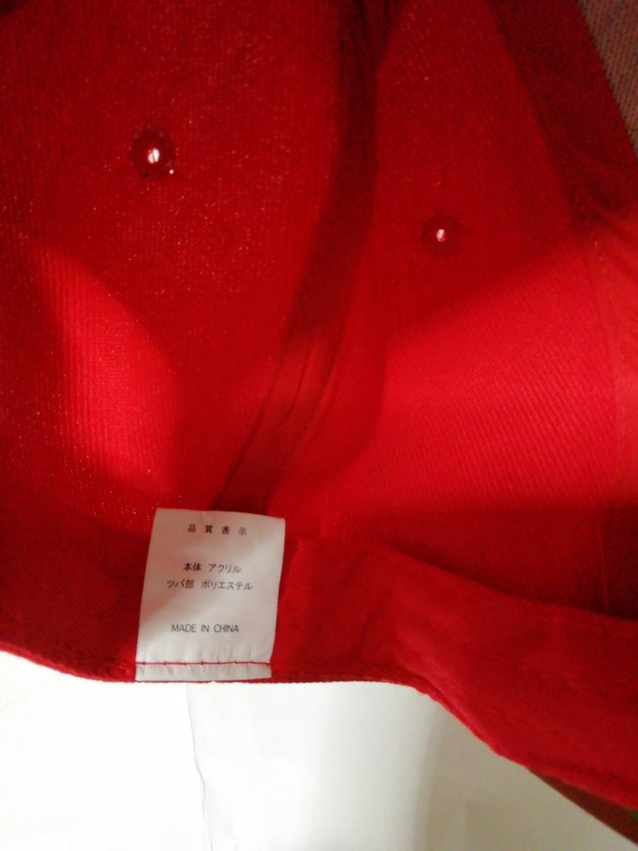 【未使用美品】カープ CARP 野球帽子 キャップ 2015 フリーサイズ 赤 男女兼用 メンズ レディース 帽子 広島 東洋カープ_画像8