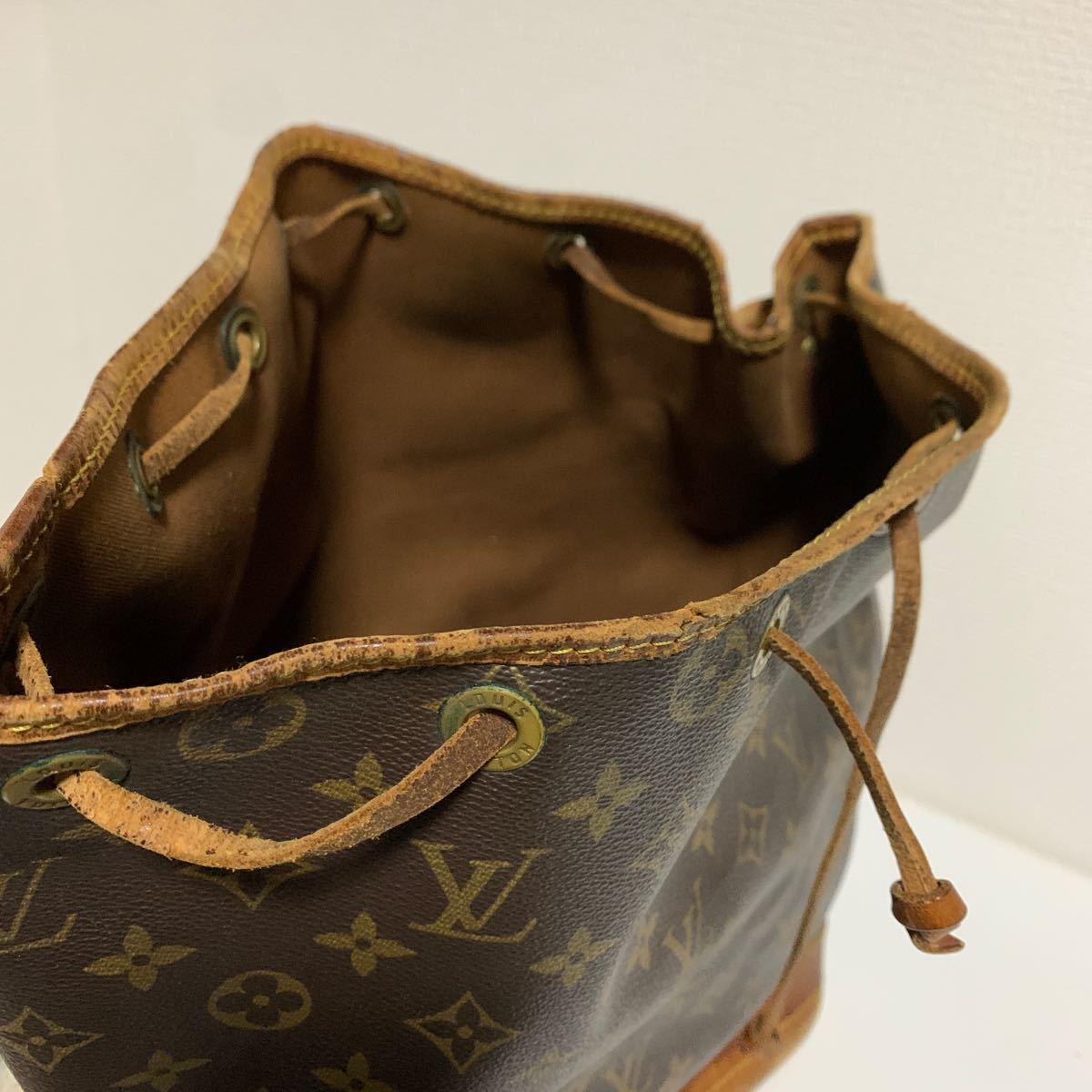 希少　LOUIS VUITTON ルイヴィトン モノグラム ノエ 巾着 ハンドバッグ　ショルダーバッグ ブラウン _画像9