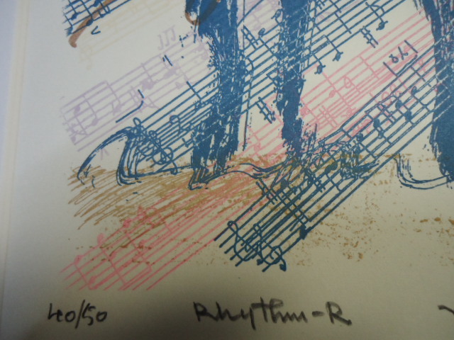 渡会純介　「Rhythm-R」　版画　中古品_画像7