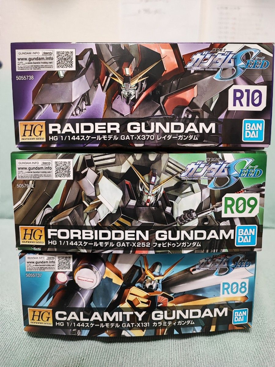 HG ガンダム カラミティ、フォビドゥン、レイダー 未組立
