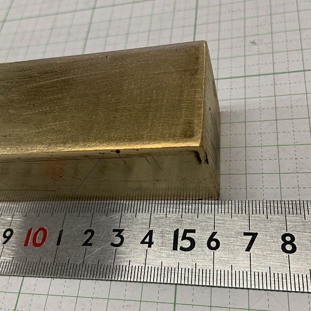 真鍮端材　真鍮板　ブロック　160×35×35mm　DIY・工作・ハンドメイド素材【レターパックプラス520円】《325》_画像3