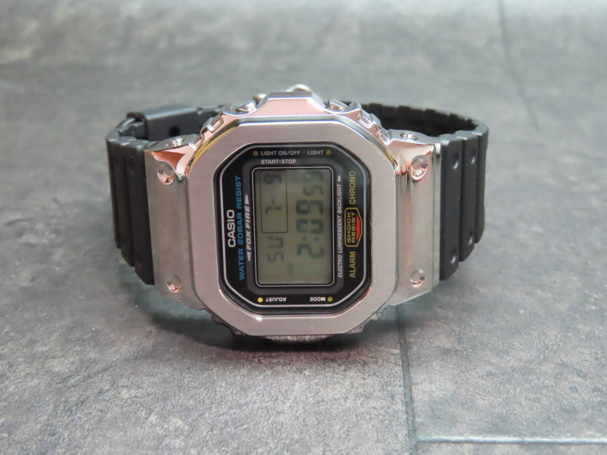 カシオ/CASIO●G-SHOCK/Gショック■DW-5600■定番スクエア【シルバーメタル】カスタム 国内モデル※時計本体付き★送料無料_画像3