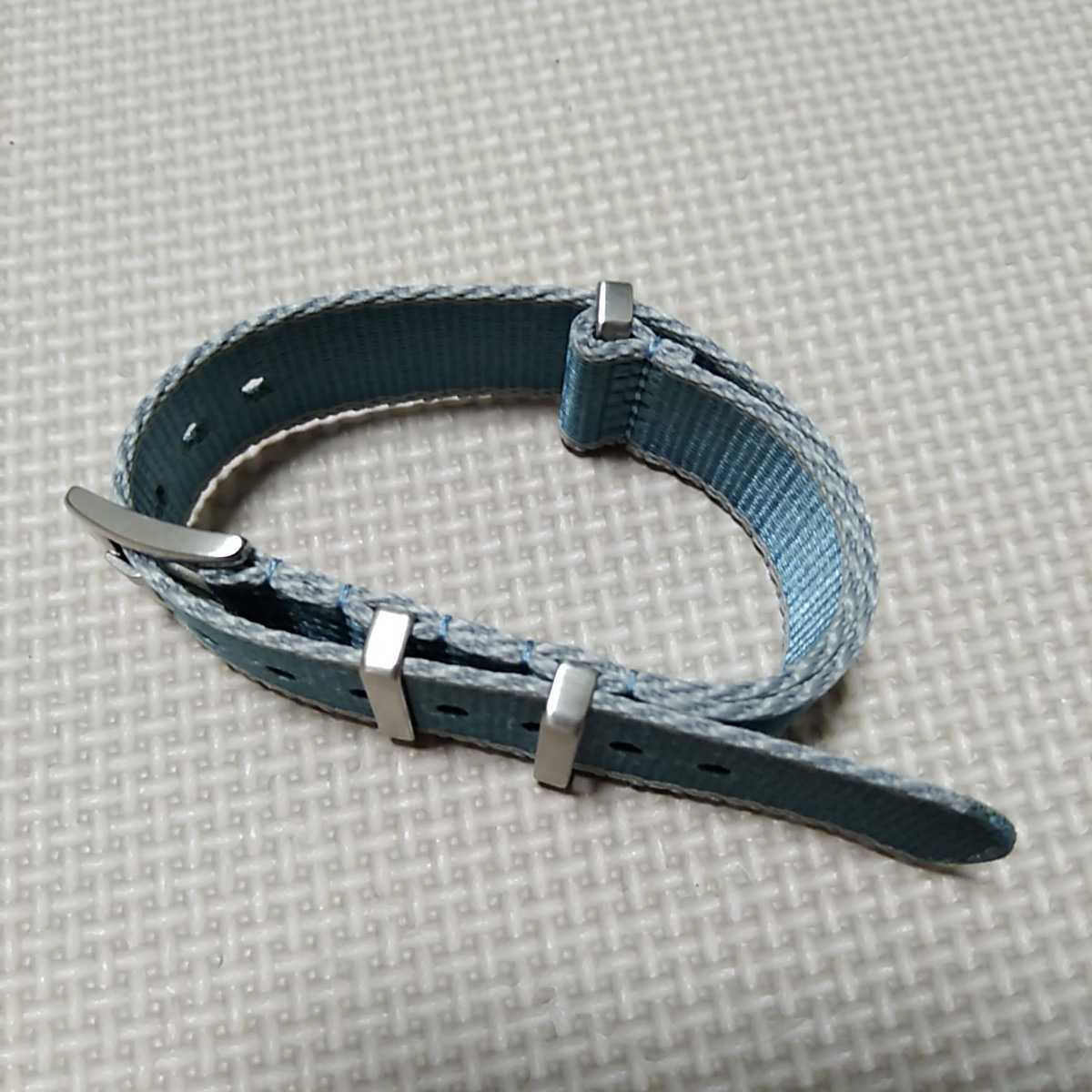 No9 nylon NATO type ZULU wristwatch belt exchange for strap military light blue gray 22mm unused free shipping high quality 