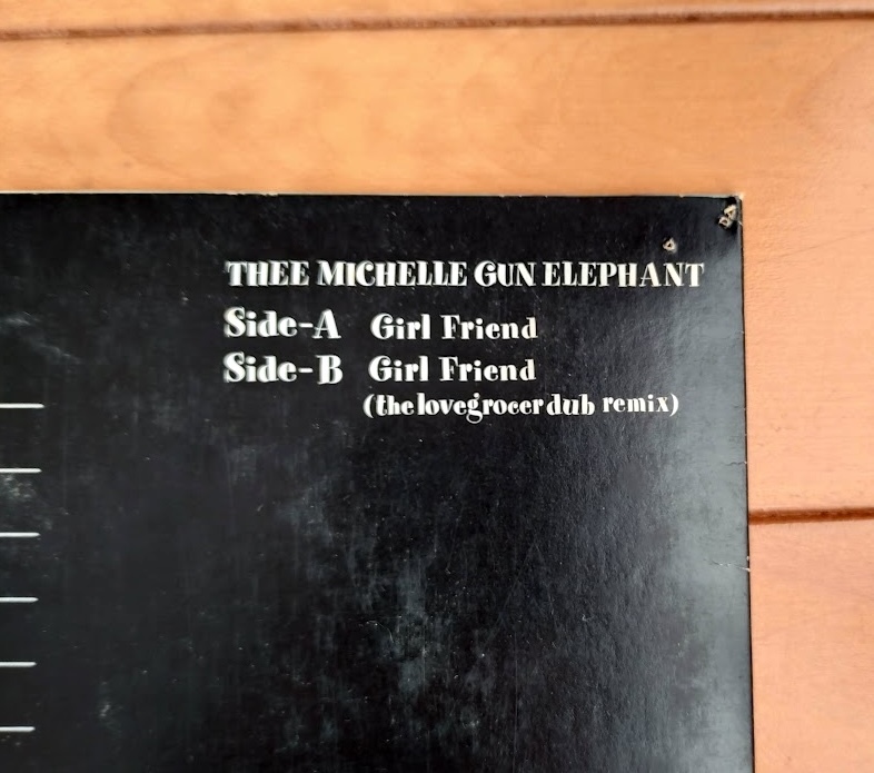 ミッシェル・ガン・エレファント GIRL FRIEND Thee Michelle Gun Elephant 12インチ レコード Dub_画像4