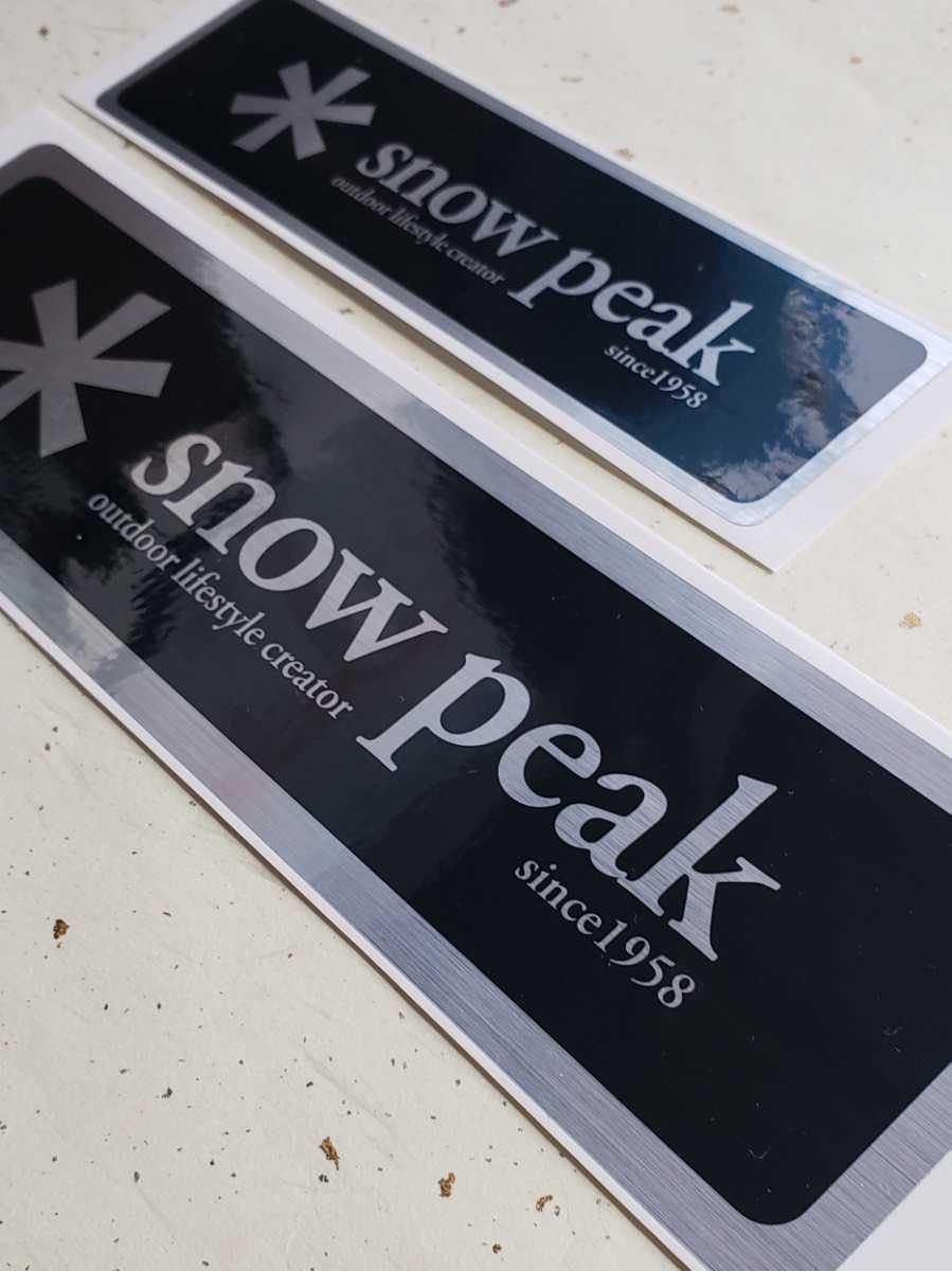 snow peak(スノーピーク)　メタリック ロゴステッカー　ブラック_画像2