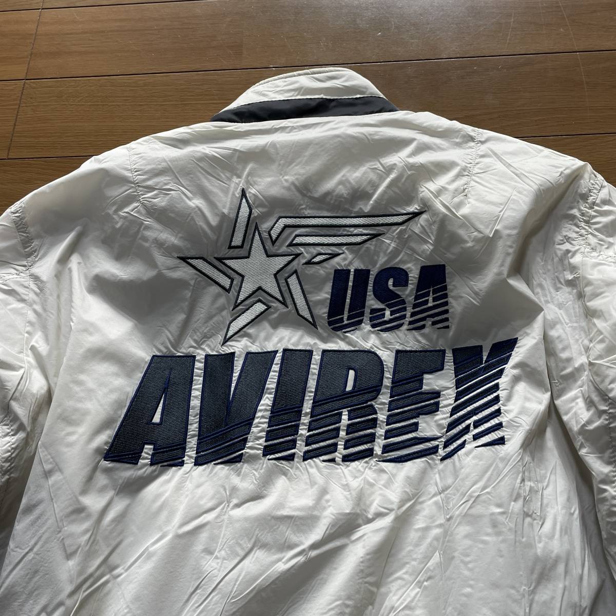 S-13　●アビレックス/AVIREX USA　サイズXL！　ナイロン（中綿）JKT　刺しゅう●_画像2