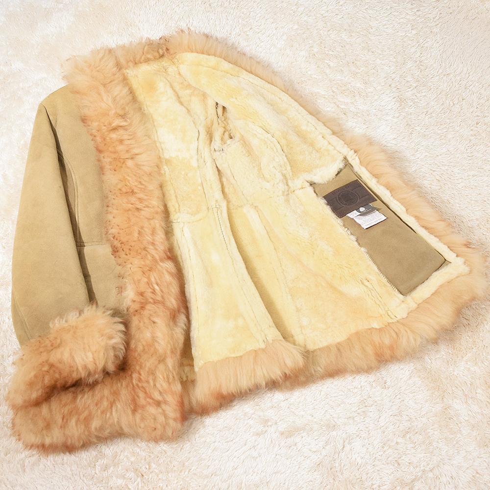 ニュージーランド製 HOMESTEAD SHEEPSKIN PRODUCTS × G.L.BOWRON 羊革 シープスキン ダブルフェイス ムートンコート 毛皮 ファー_画像2