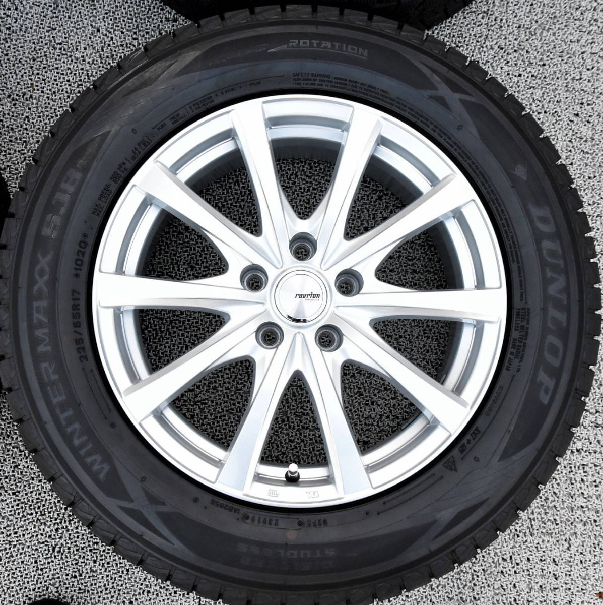 SUV WINTER MAXX SJ8 225/65R17 WEDS 軽量 ホイル USED 美品 RAV4 ハリアー CX5 エクストレイル アリア スタッドレス CX8 NX RX _画像3