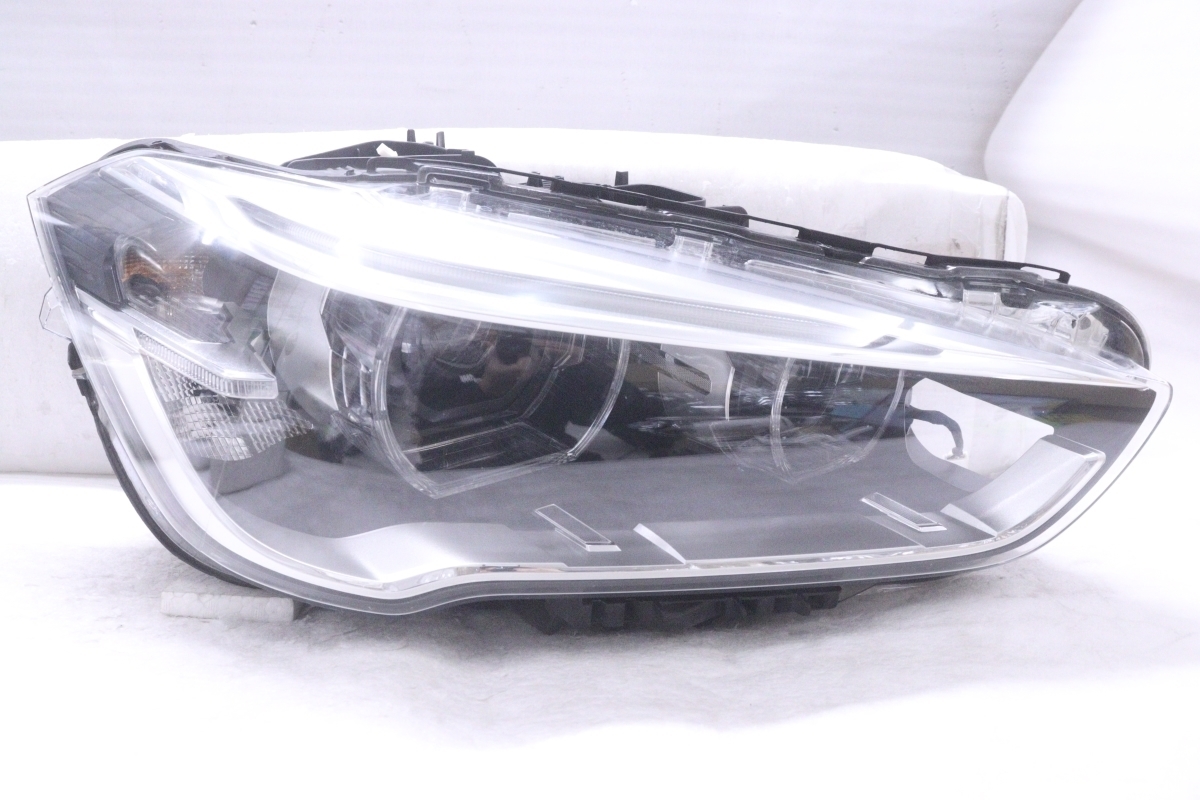 3Y-1904★前期 LED F48 BMWX1★右ヘッドライト 63.11-7472222-02 メッキ 純正★BMW (UK)_画像1