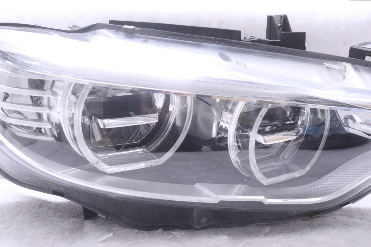 3Y-1845★後期 LED F32 BMW4シリーズ★右ヘッドライト A8 7424104-02 メッキ 純正★BMW (QT)_画像2