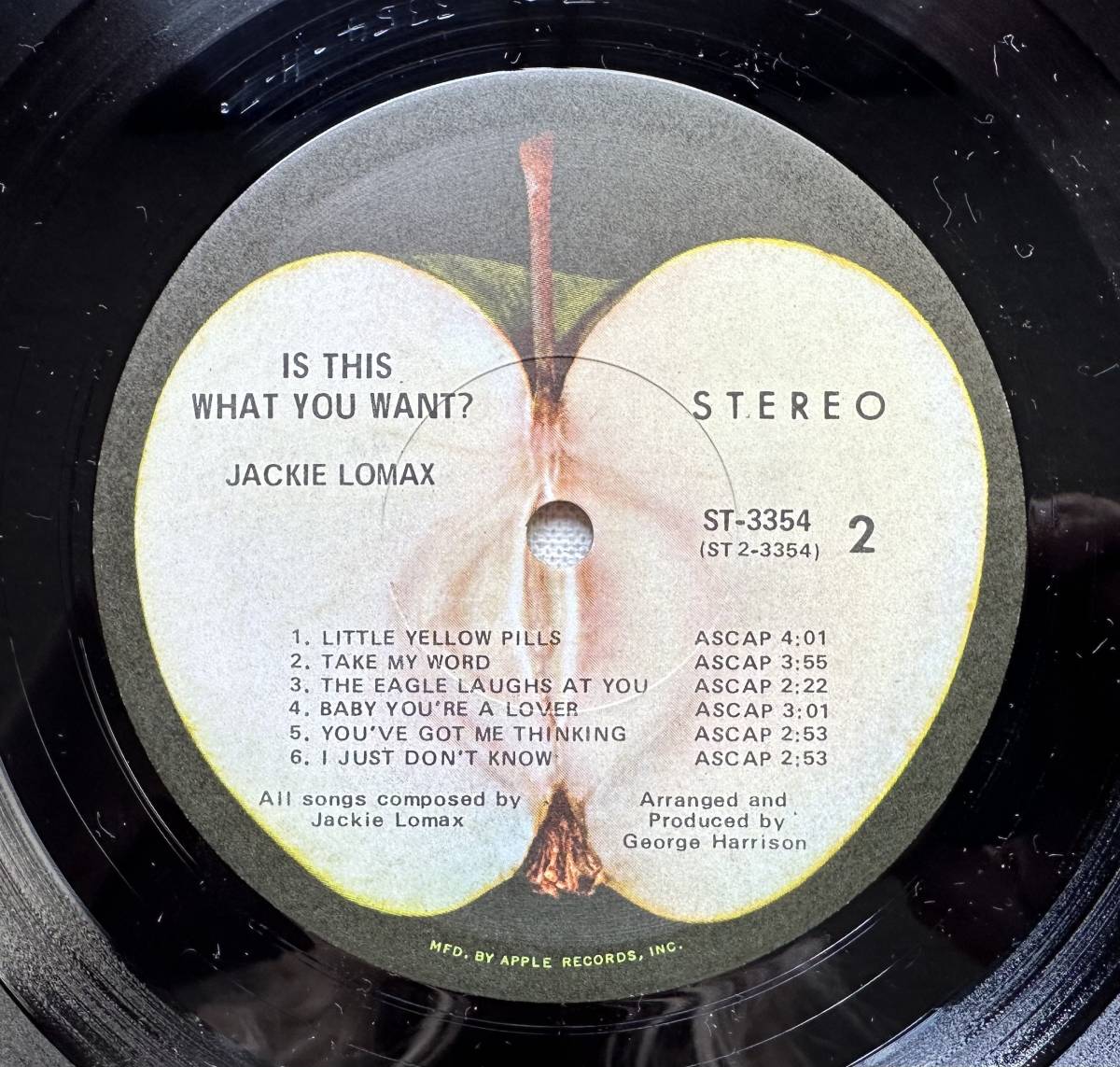 Appleレコード Jackie Lomax『 Is this what you want 』US盤 ST 3354 極美品_画像5