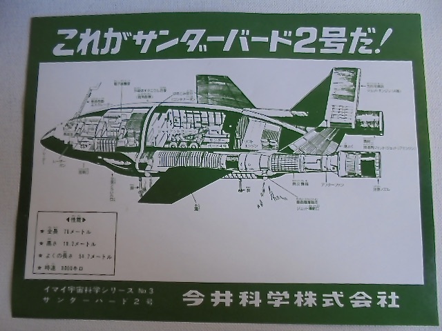  old Imai science. the first version .kopi reissue plastic model Thunderbird 2 number unassembly beautiful goods 