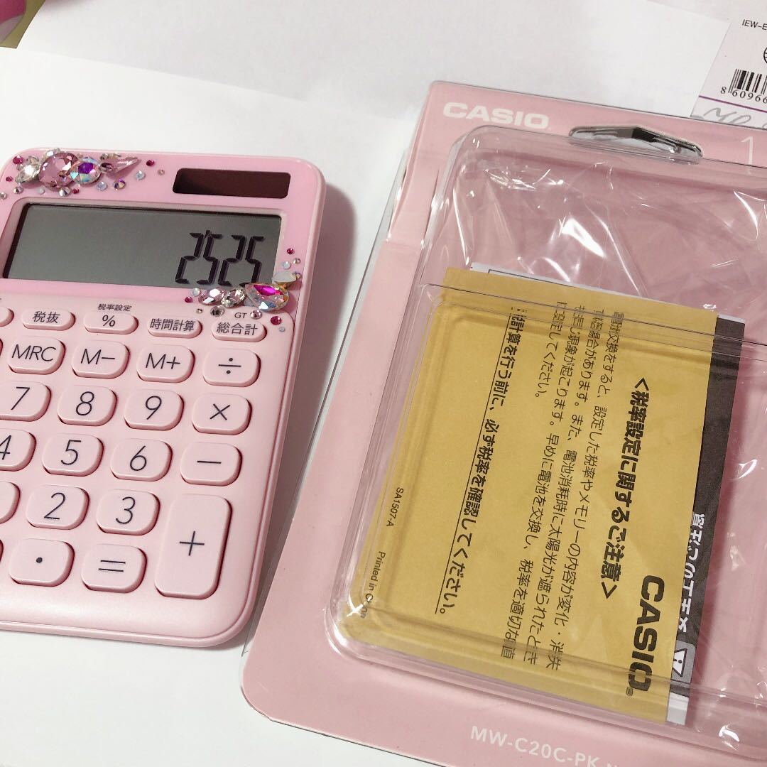 CASIO calculator pink pretty deco 