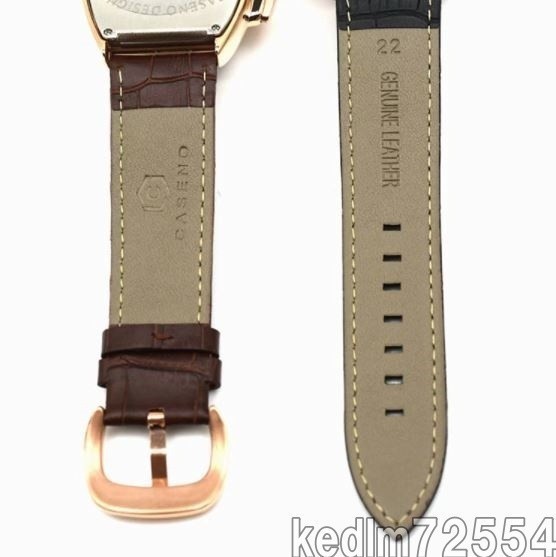 [ super profit ][ high quality ]caseno self-winding watch machine wristwatch chronograph men's toe ruby yon leather band 