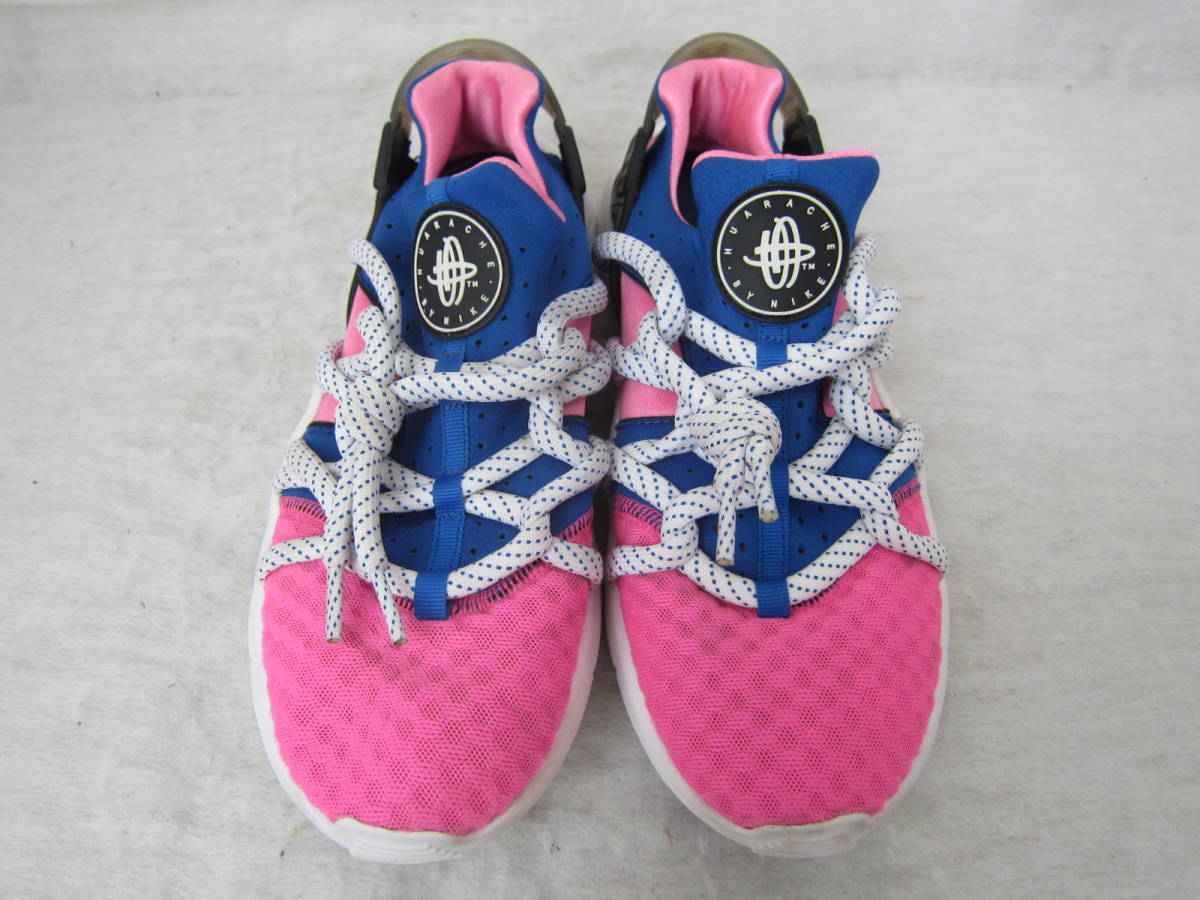 NIKE WMNS AIR HUARACHE NM（ナイキ ウィメンズ エアハラチ ナチュラルモーション）(705159 600) ピンク青　wm25㎝ US8　2014年製　ok2312C_画像1