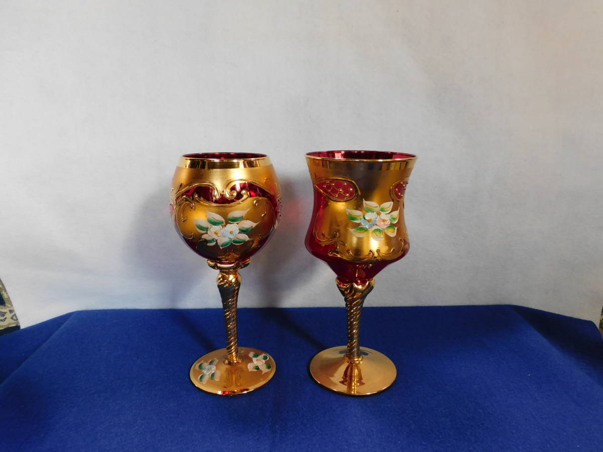  decoration attaching wine glass, champagne glass 2 point 3000 jpy 