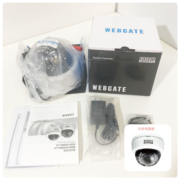 【未使用品】WEBGATE/ウェブゲート 赤外線 TVI ドームカメラ 赤外線LED バリフォーカルレンズ デフォグ機能 2022年 ※No.3※ KT1080D-IR30