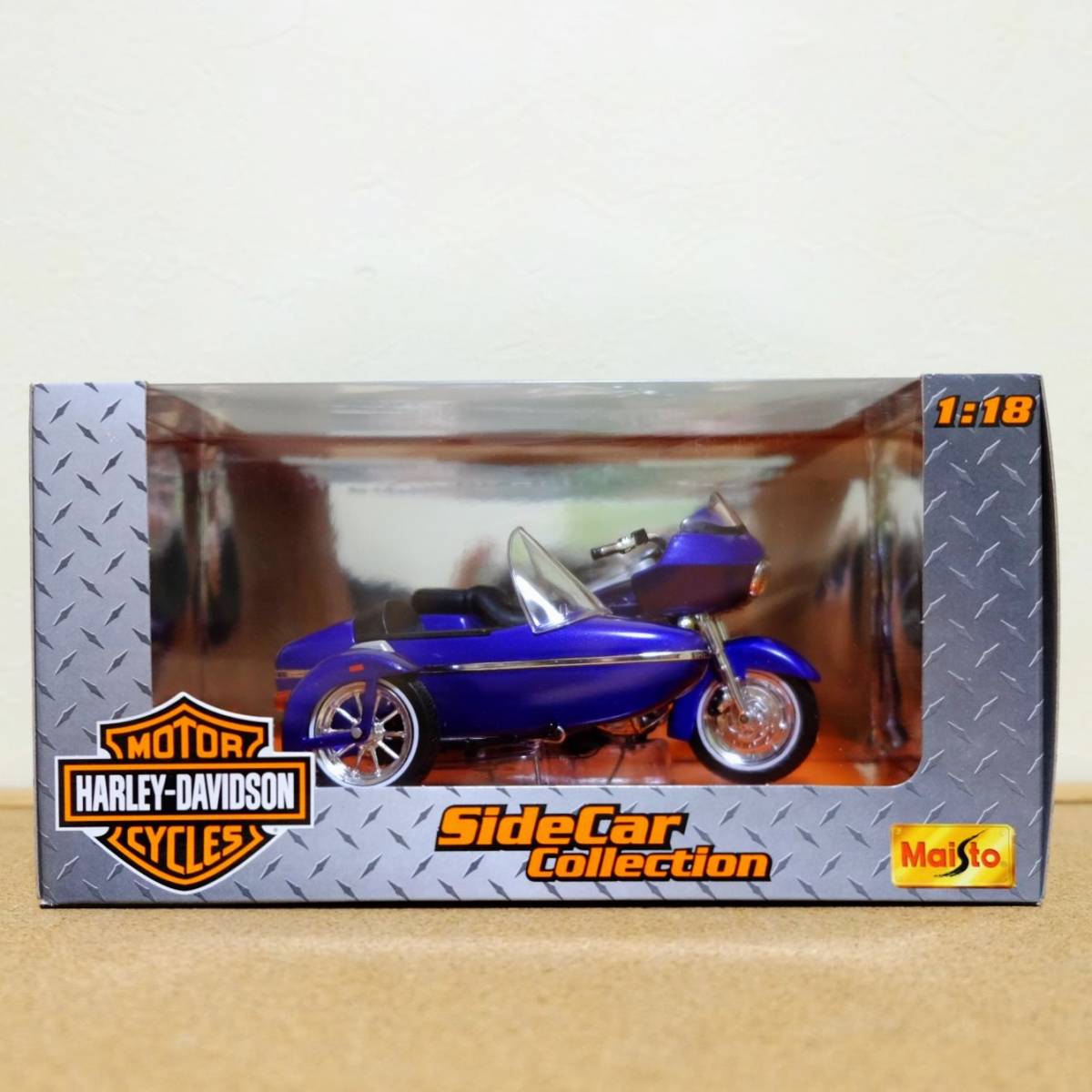 【Maisto】2000 FLTR Road Glide(BLU) 1/18 HARLEY-DAVIDSON SideCar Collection_画像1