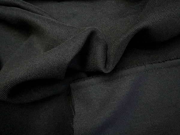 ポリ100 綾織 スーツ ジャケット 中厚 巾143cm 長5m 黒[f976]@_画像5