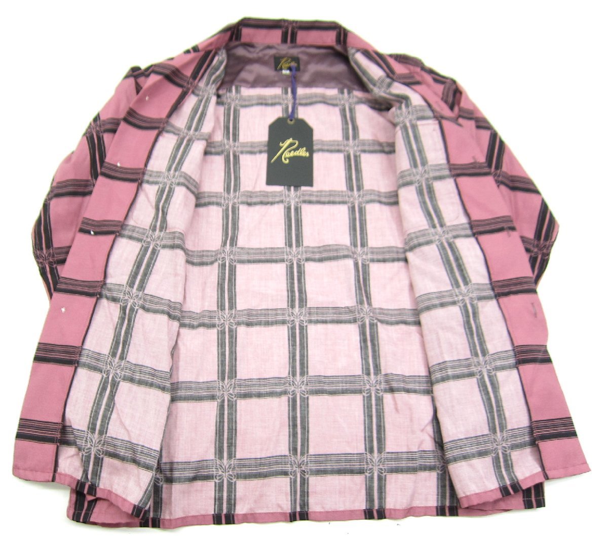 未使用 NEEDLES ニードルズ Classic Shirt-R/C Lawn Cloth / Papillon Plaid #Pink MR179 SIZE:XS メンズ 衣類 □UF4031_画像3