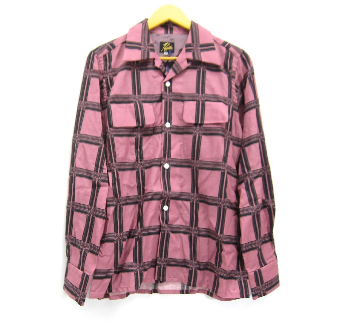 未使用 NEEDLES ニードルズ Classic Shirt-R/C Lawn Cloth / Papillon Plaid #Pink MR179 SIZE:XS メンズ 衣類 □UF4031_画像1