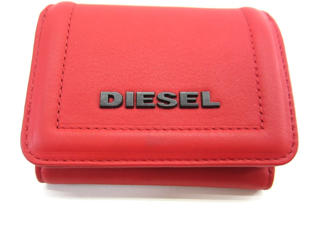 DIESEL ディーゼル コンパクト 財布 サイフ 赤 レッド ∠UA10506_画像7