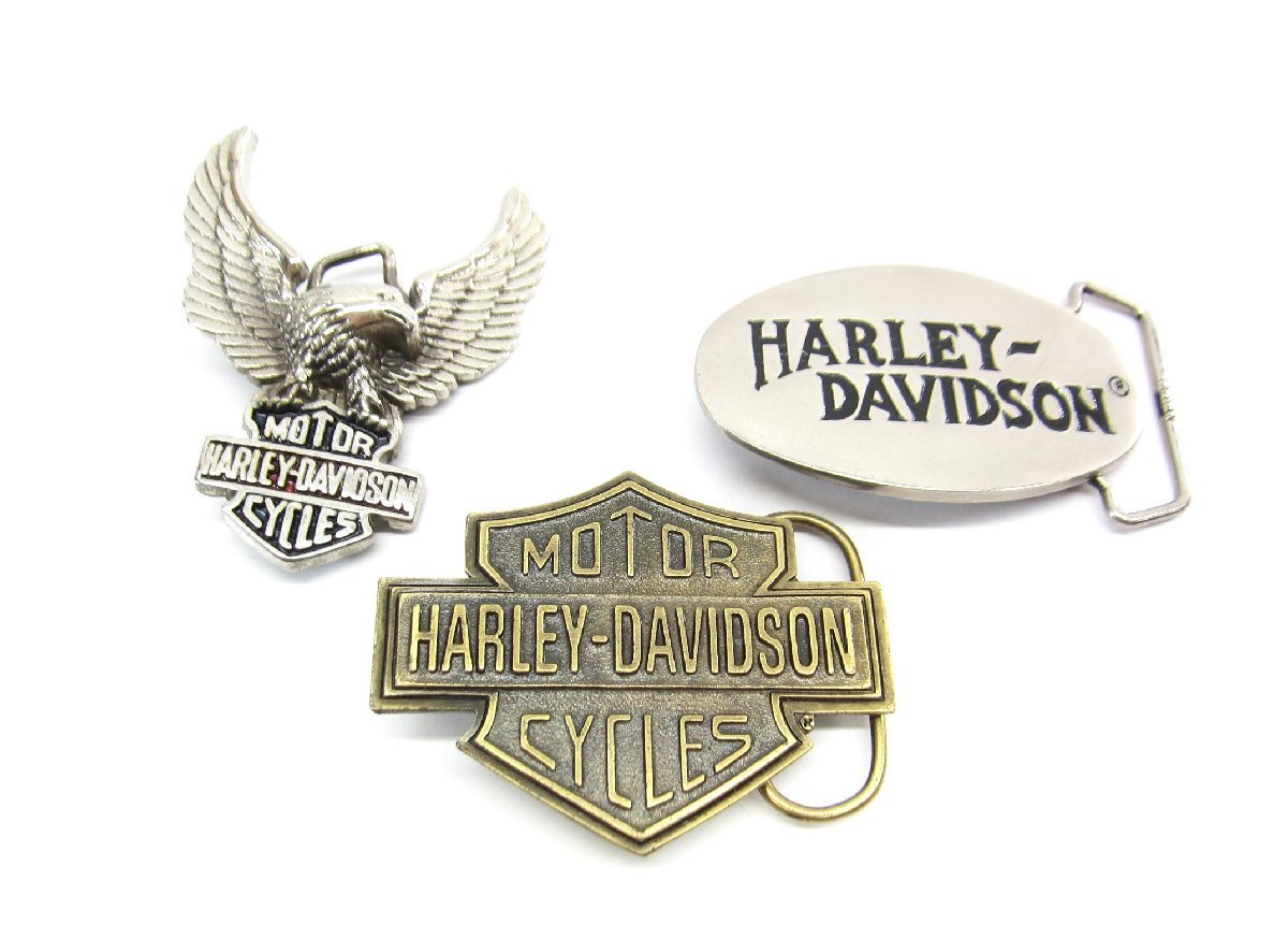 HARLEY DAVIDSON Harley Davidson belt buckle silver 3 point set ∠UA10517