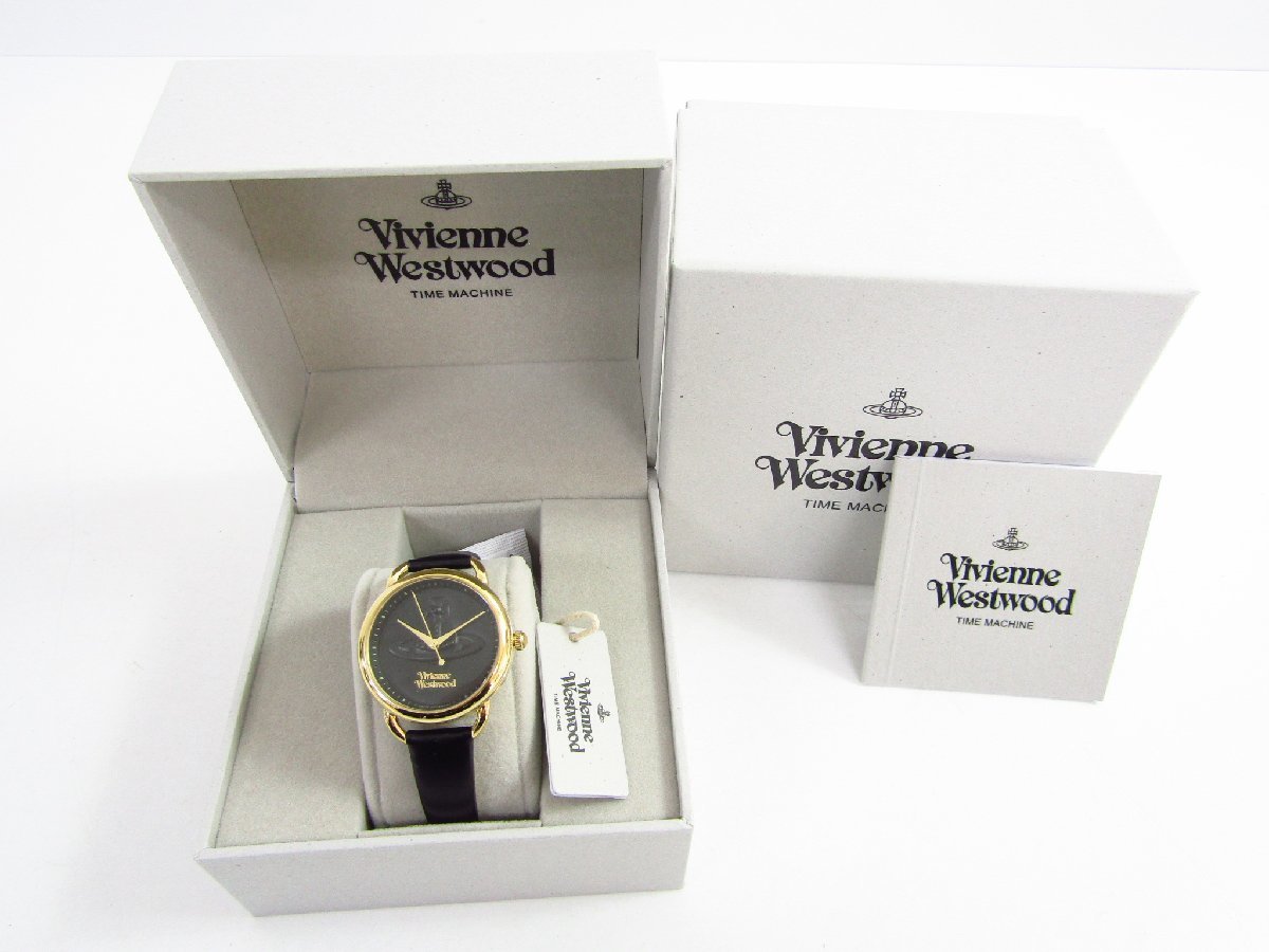 未使用 Vivienne Westwood ヴィヴィアンウエストウッド VV163GDBLK 腕時計 ▼AC24511