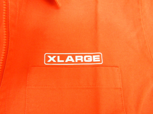 XLARGE エクストララージ HALFZIP WORK SHIRT ハーフジップ ワークシャツ 半袖 オレンジ SIZE:S ⊥FG6859_画像9