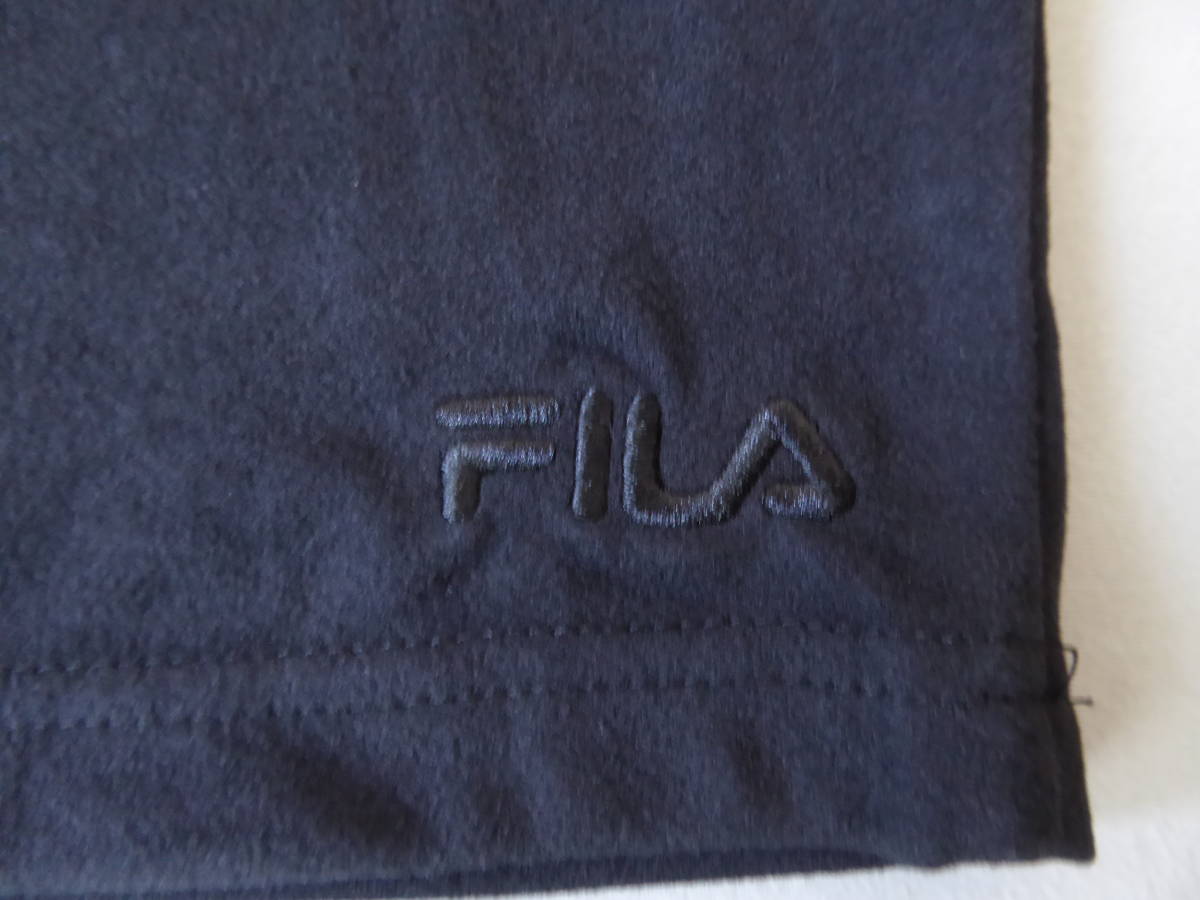 FILA GOLF filler Golf UV cut теплоизоляция двусторонний ворсистый флис стрейч mok шея рубашка с длинным рукавом LL чёрный довольно большой 