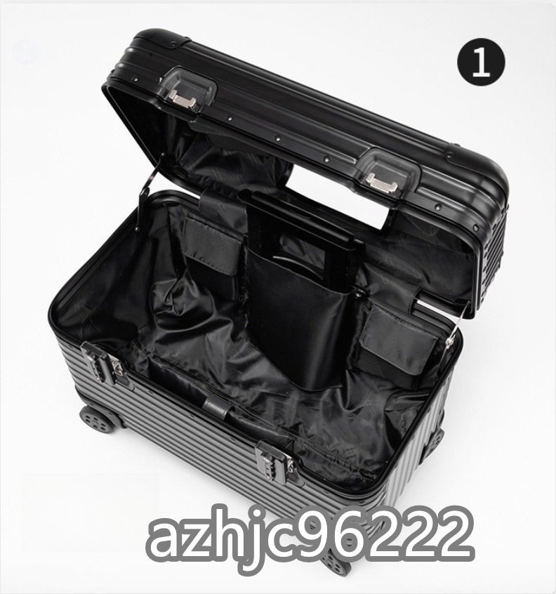 17インチアルミスーツケース 小型アルミトランク トランク 旅行用品 TSAロック 機内持ち込み キャリーケース キャリーバッグ 5色_画像5
