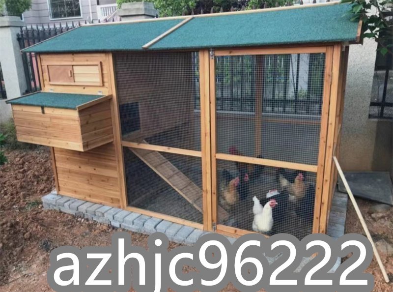 高品質 大型飼育ケージ 動物ケージ 天然杉材 屋外 アヒル 鳥かご ニワトリかご 多頭飼い 通気性 耐磨耗 組立通気性が良い 丈夫 おうち_画像1