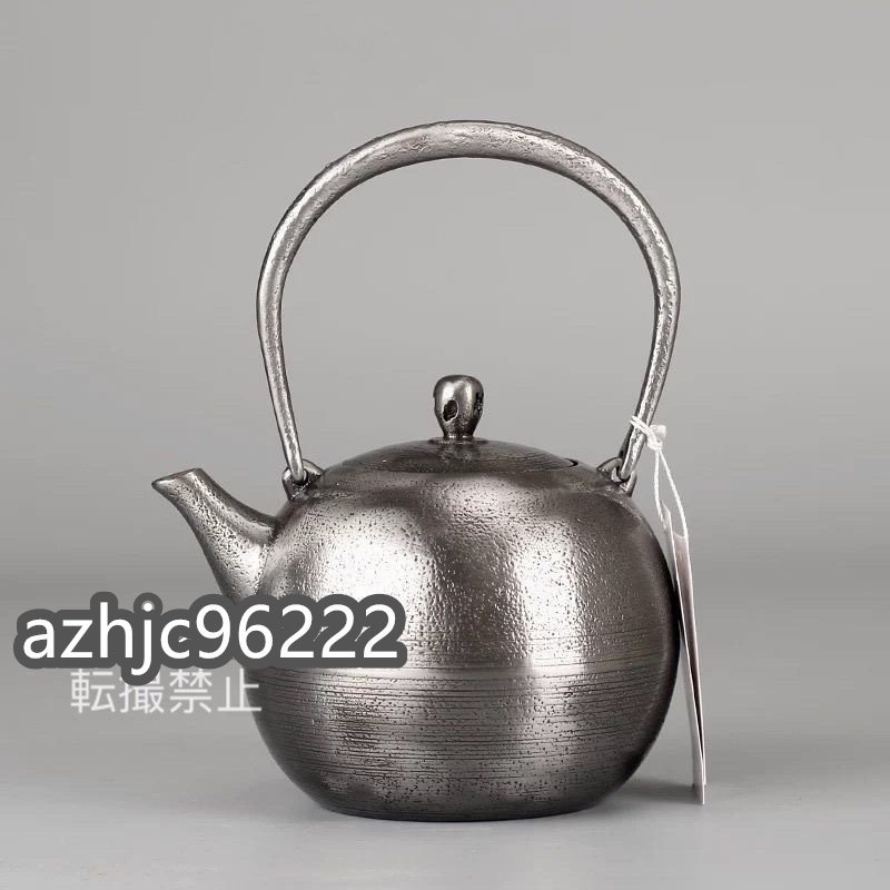 超人気 1100ML 大容量鉄壺 コーティングなし 提梁壺 手作り鉄 やかんお湯を沸かす お茶の道具_画像3
